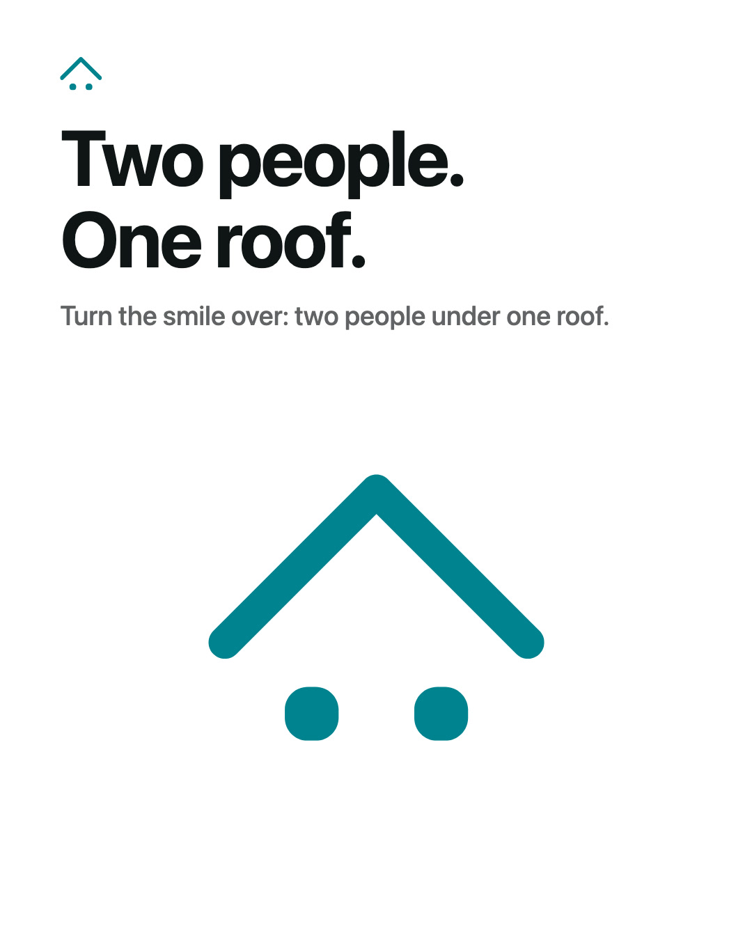 Instagram post — Two people. One roof.