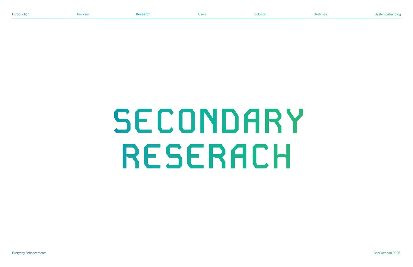 Secondary research — section cover