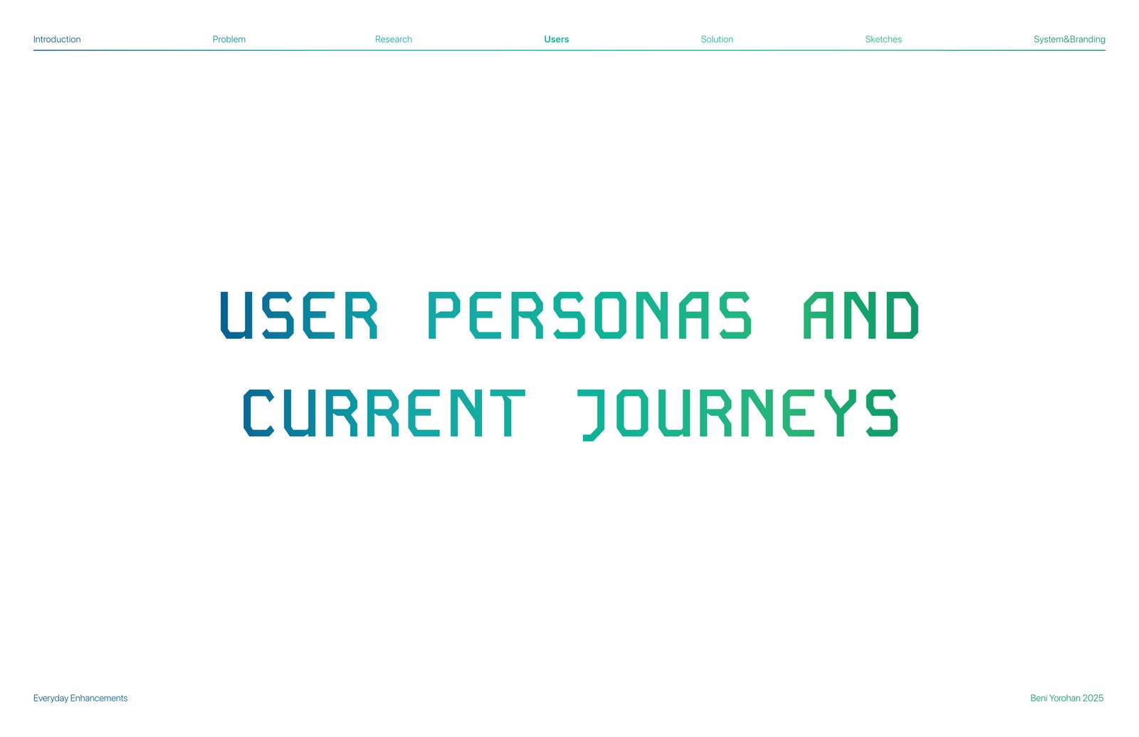 User personas and current journeys — section cover
