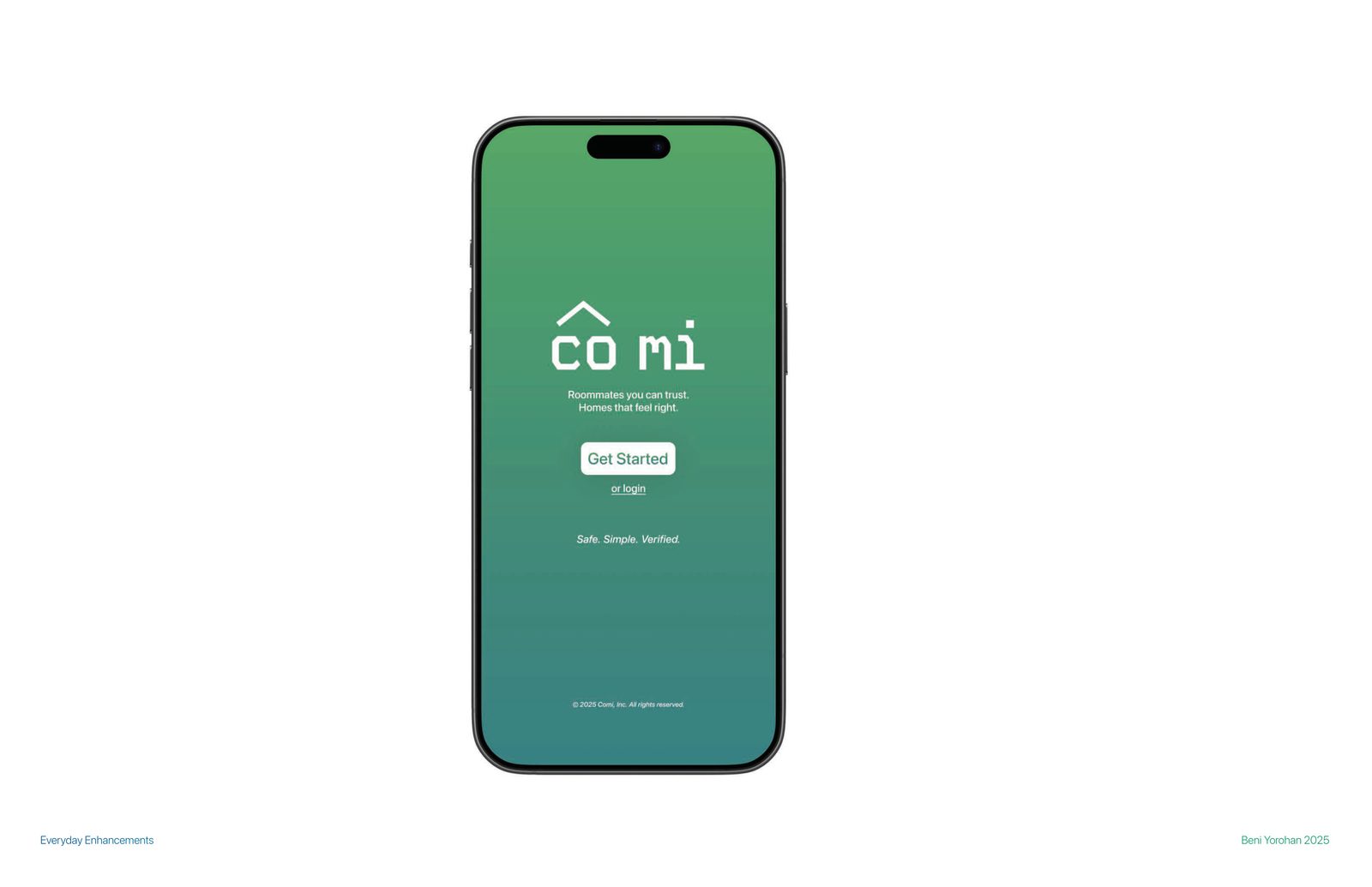 v1 app UI — splash screen