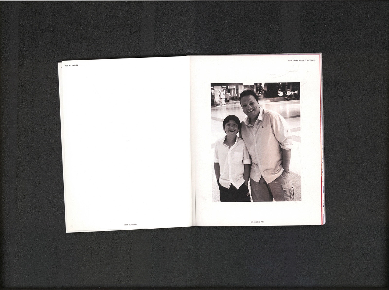 Dadi Khool — "For My Father" dedication spread