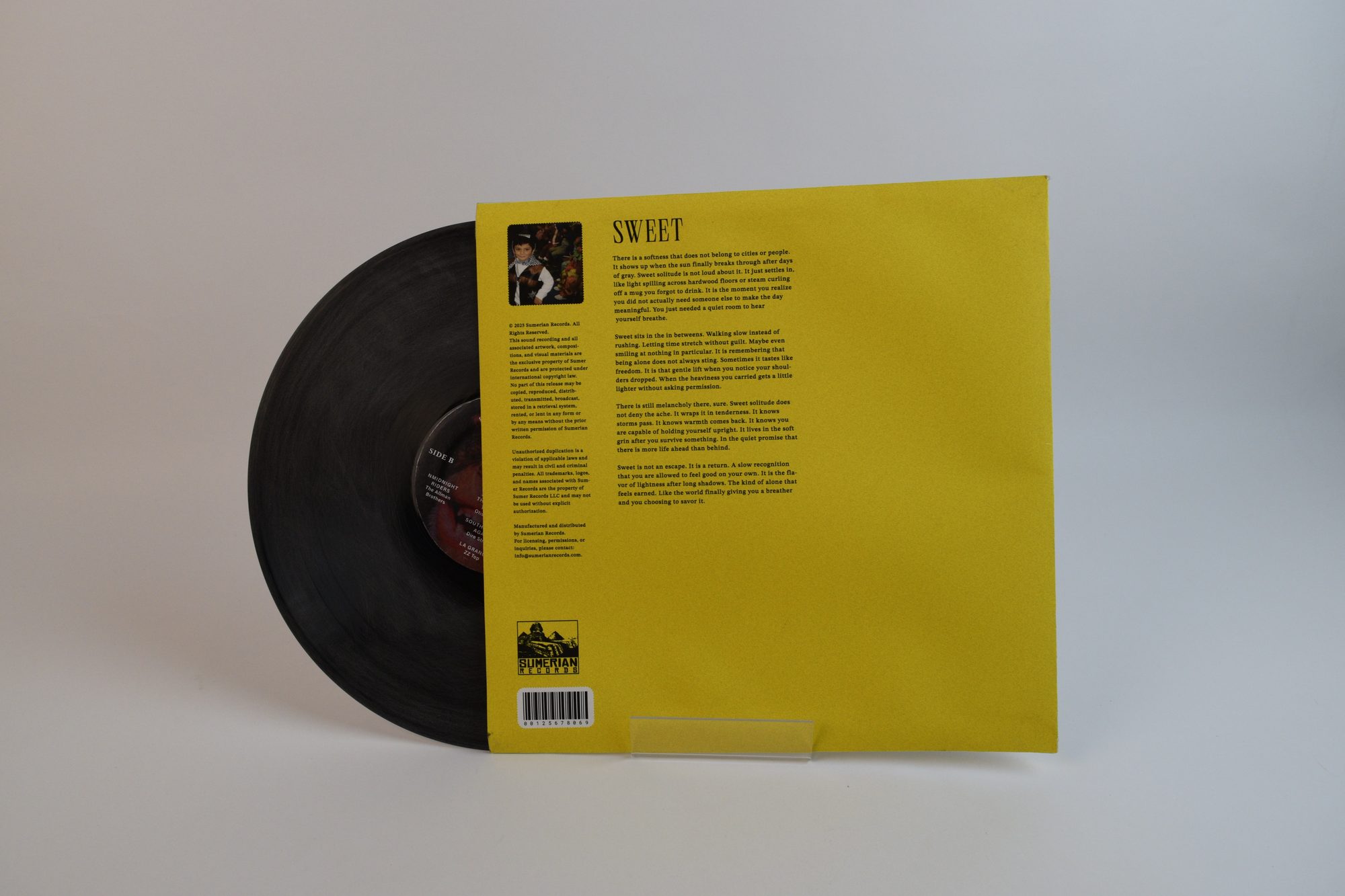 Sweet — vinyl sleeve, back