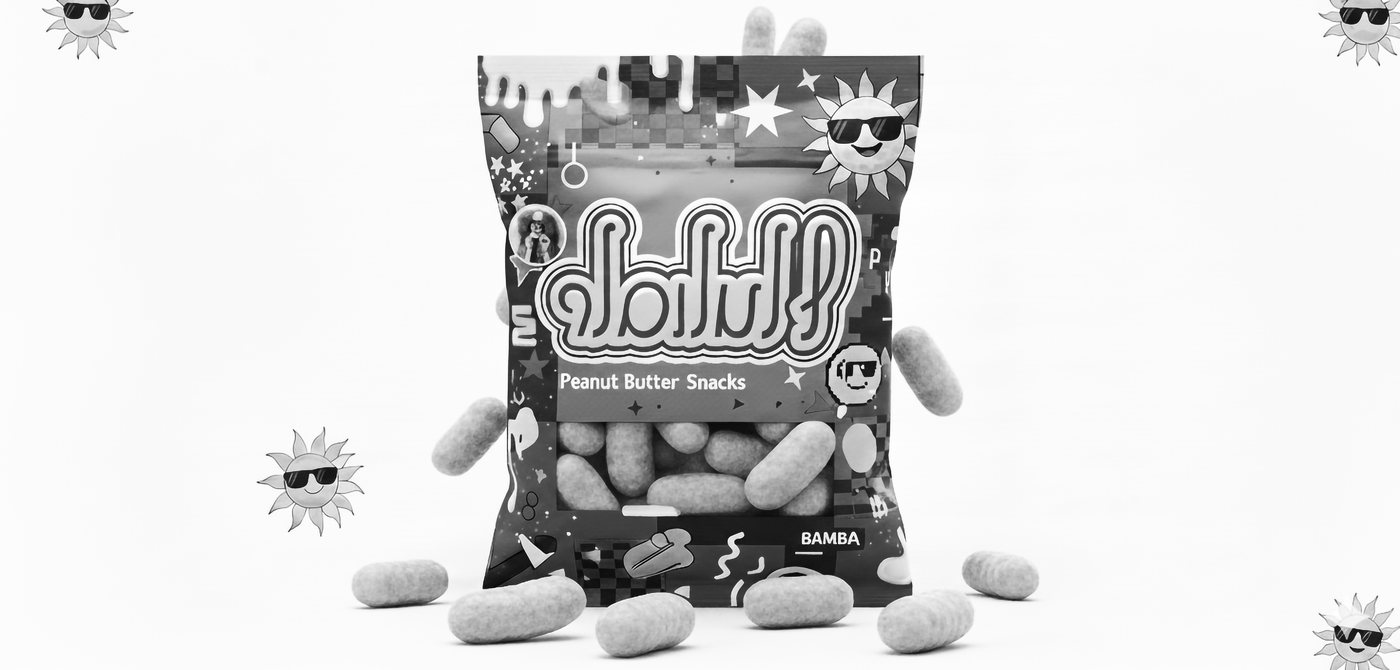 Bamba snack packaging concept set in Ganchos Sans