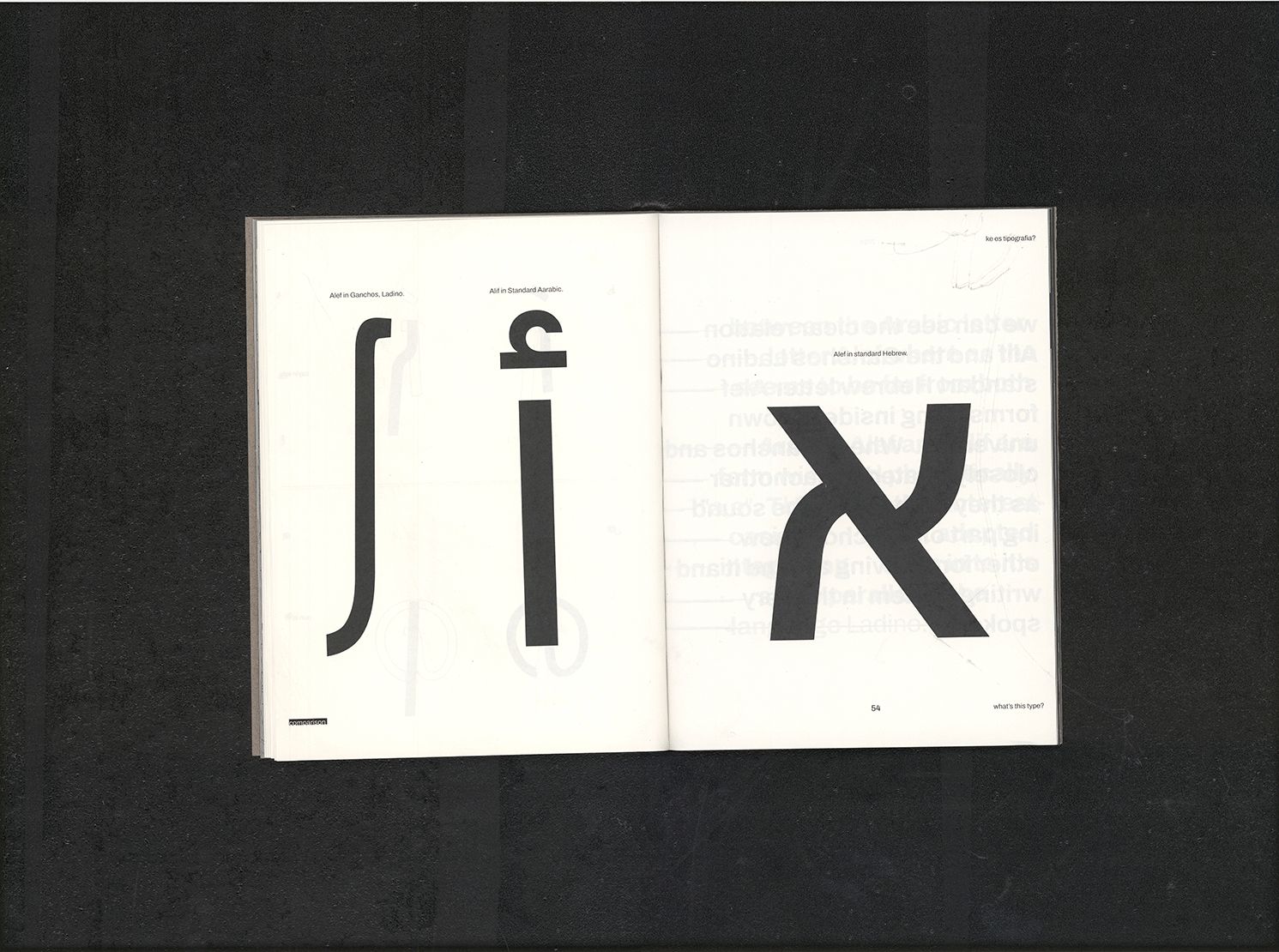 Ganchos Panchos — alef and lamed specimen spread
