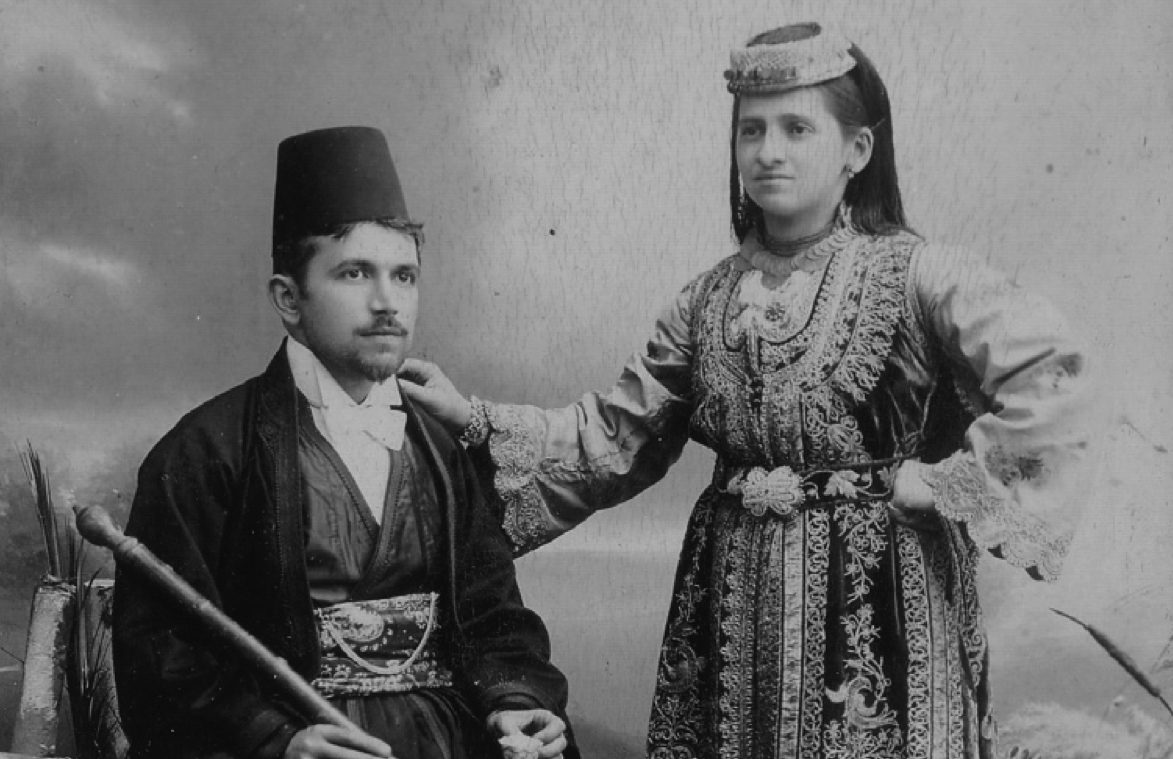 Ottoman Sephardic couple in traditional dress