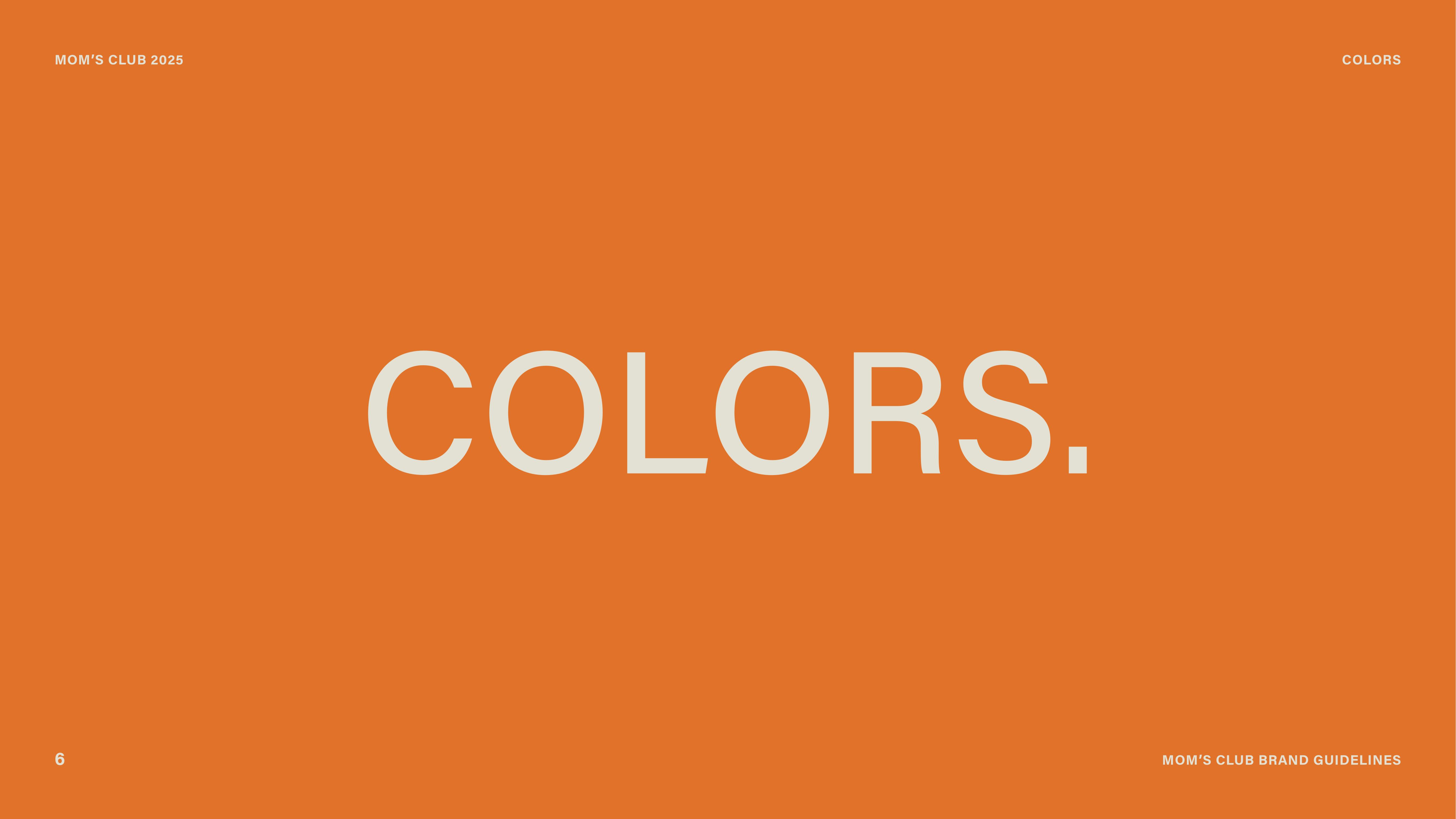 Mom's Club — color palette