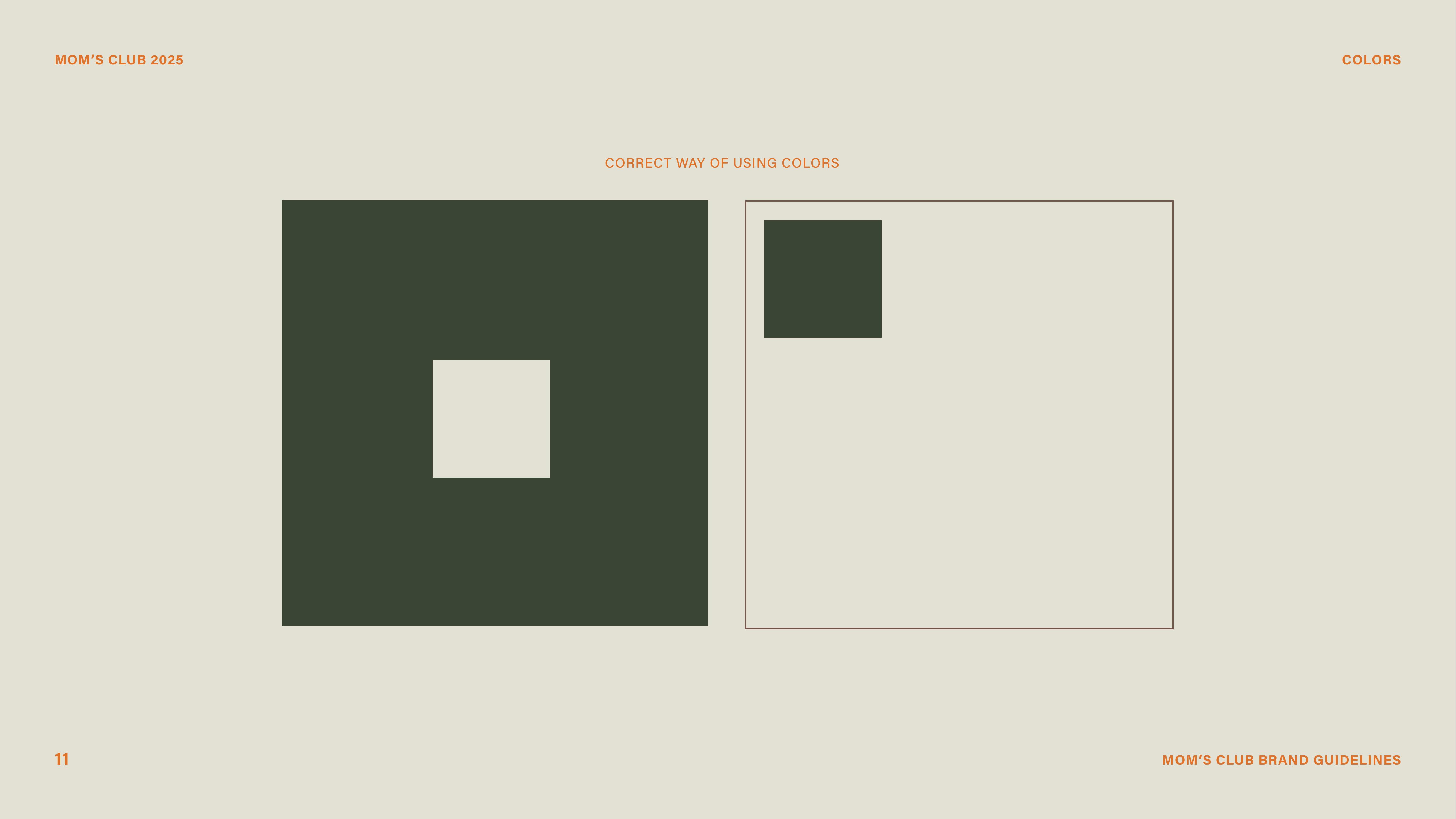 Color pairing — incorrect usage