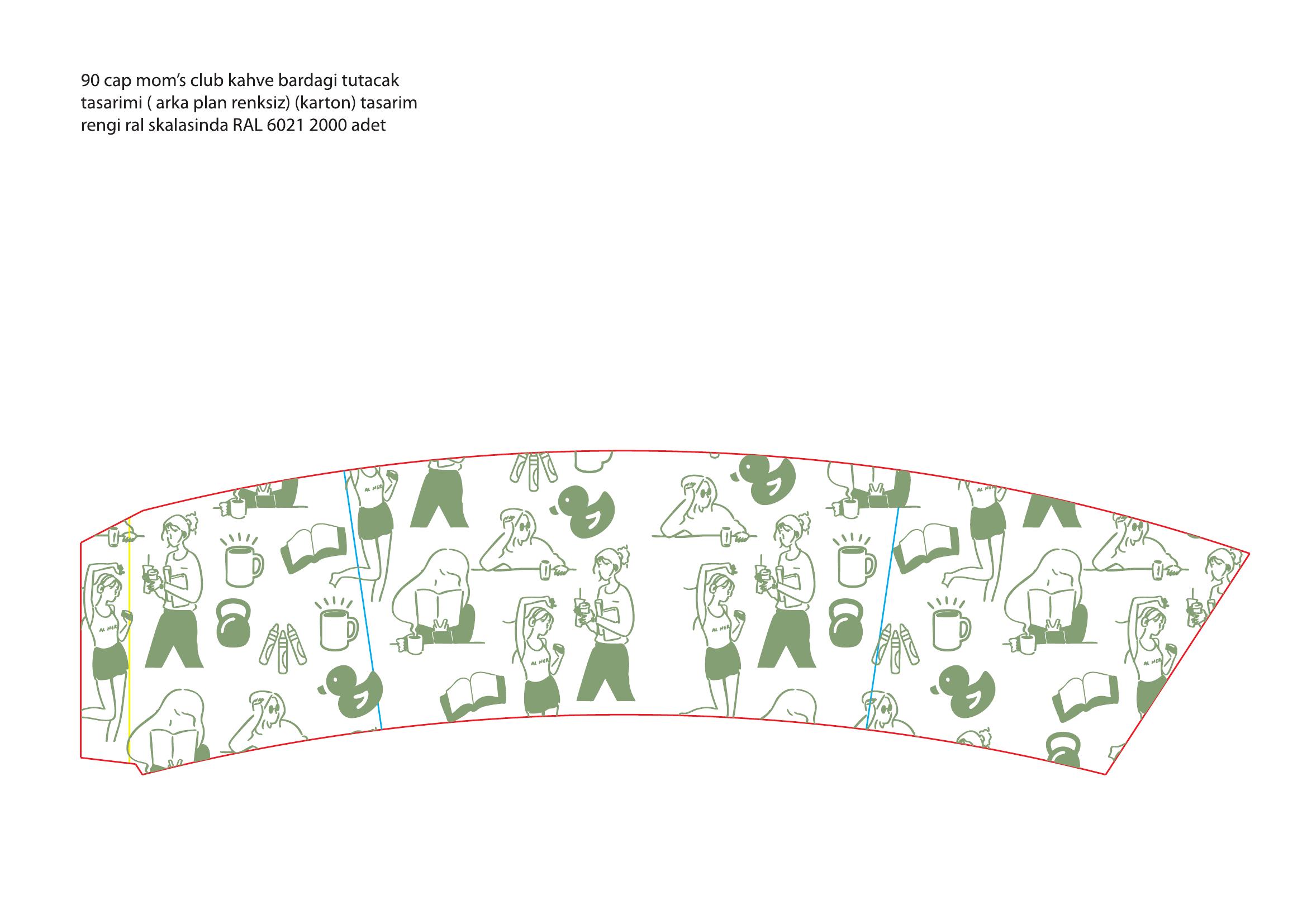 Mom's Club — coffee cup sleeve, sage