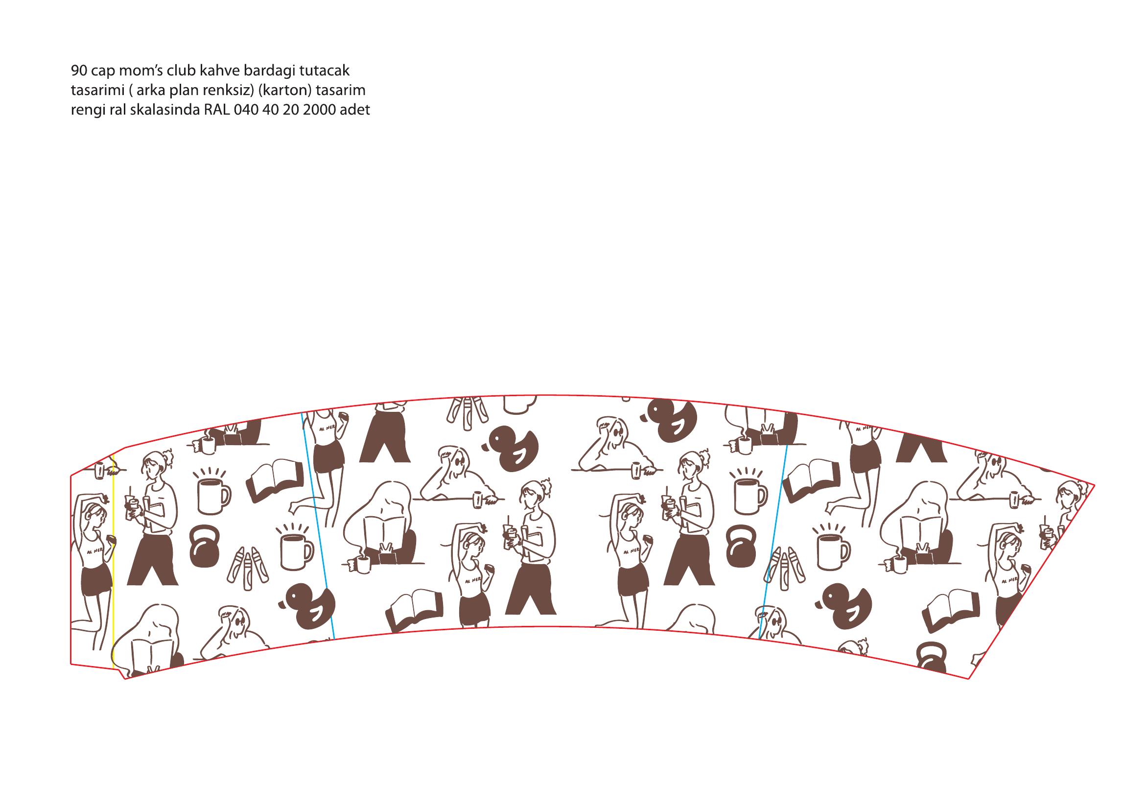 Mom's Club — coffee cup sleeve, brown