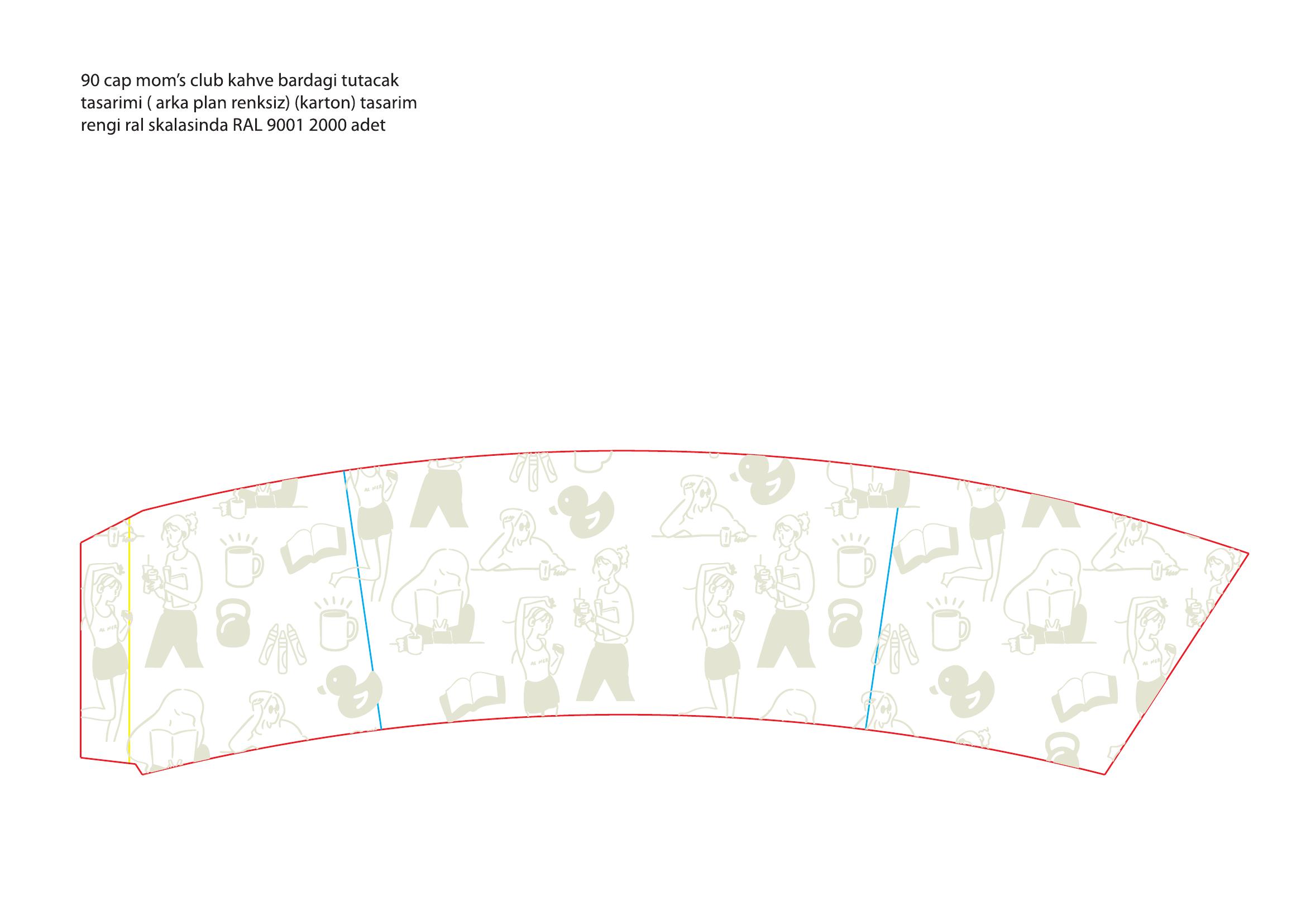 Mom's Club — coffee cup sleeve, cream