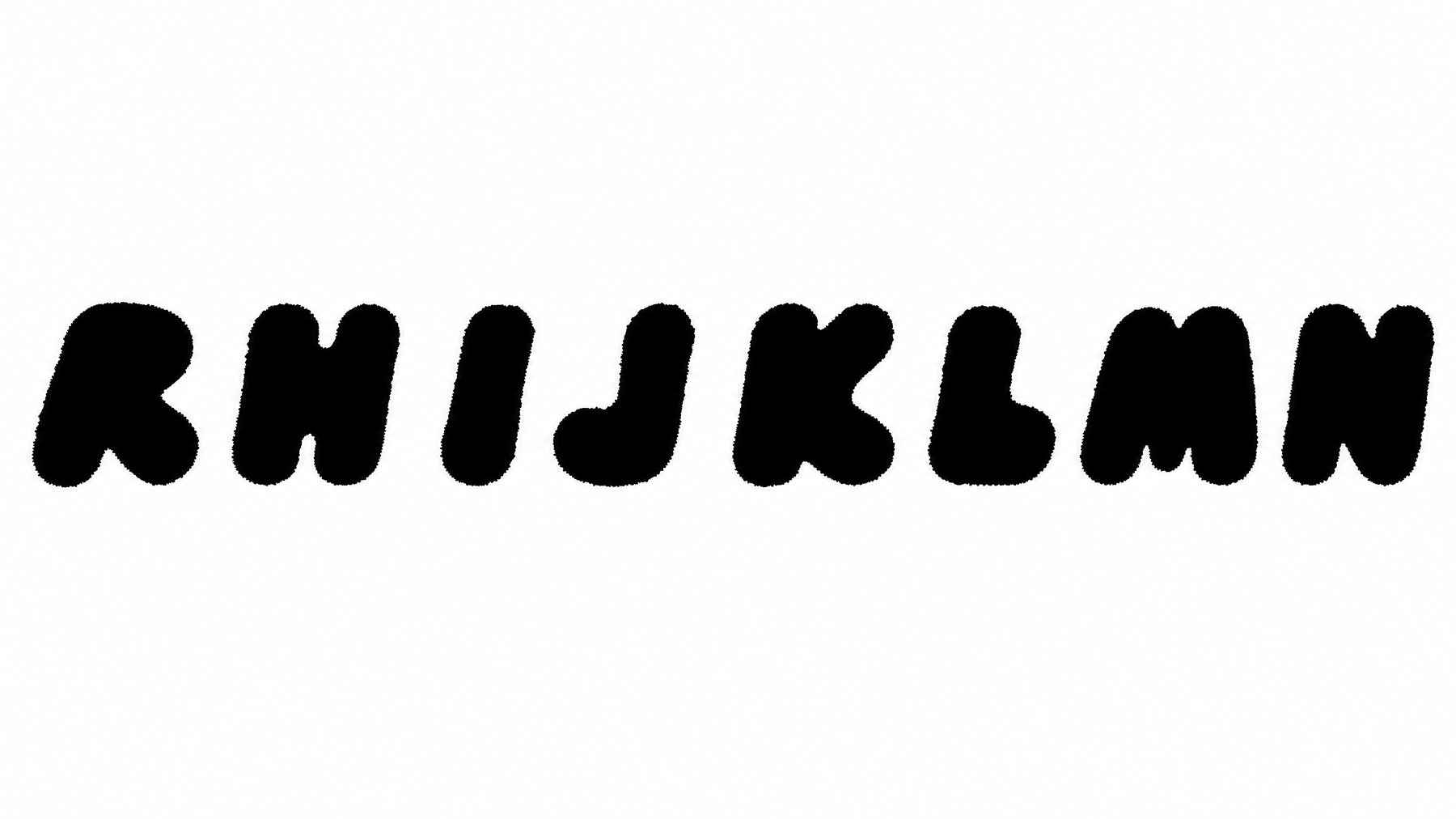 Generated letter sheet — R H I J K L M N