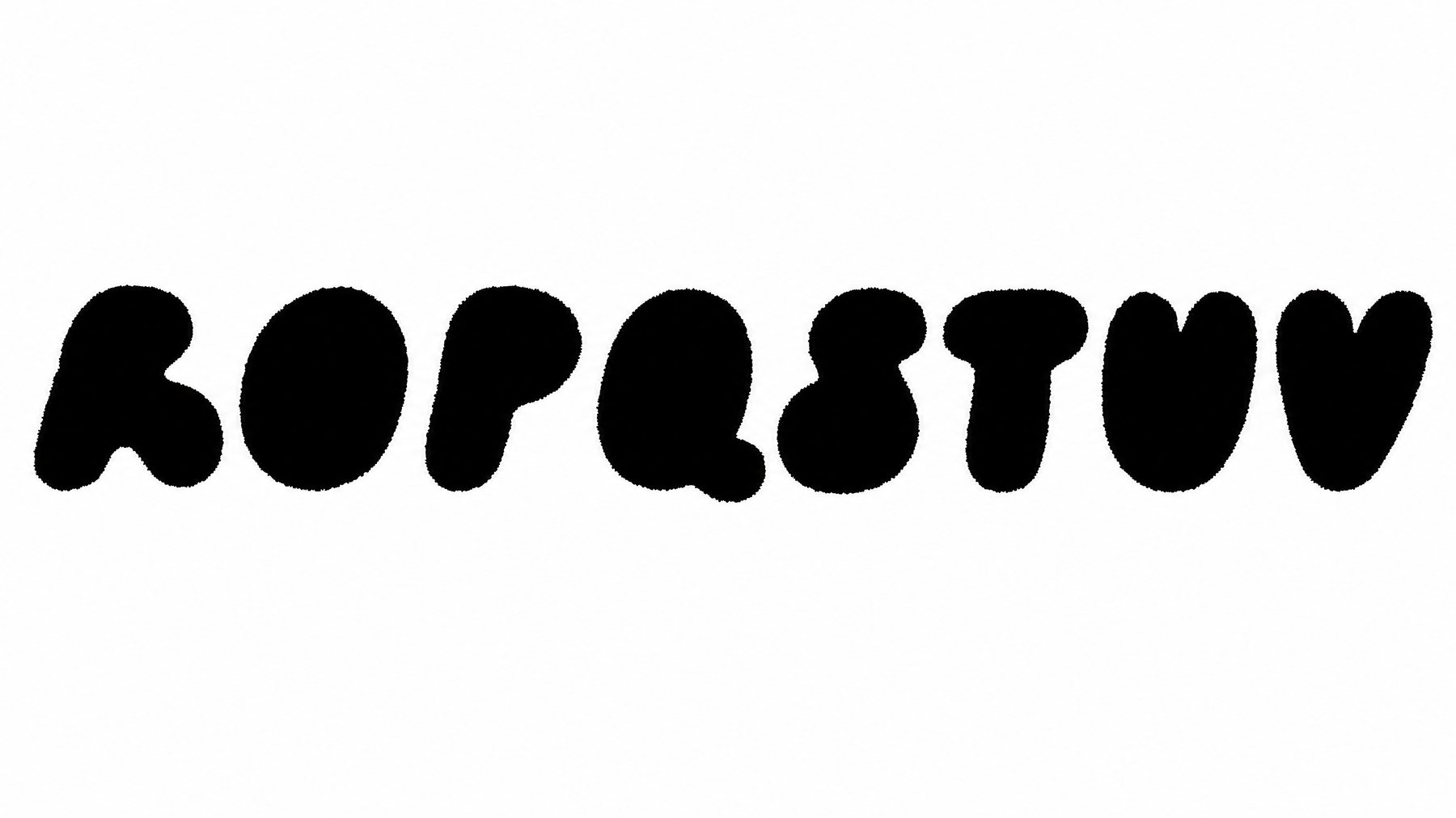 Generated letter sheet — R O P Q S T U V