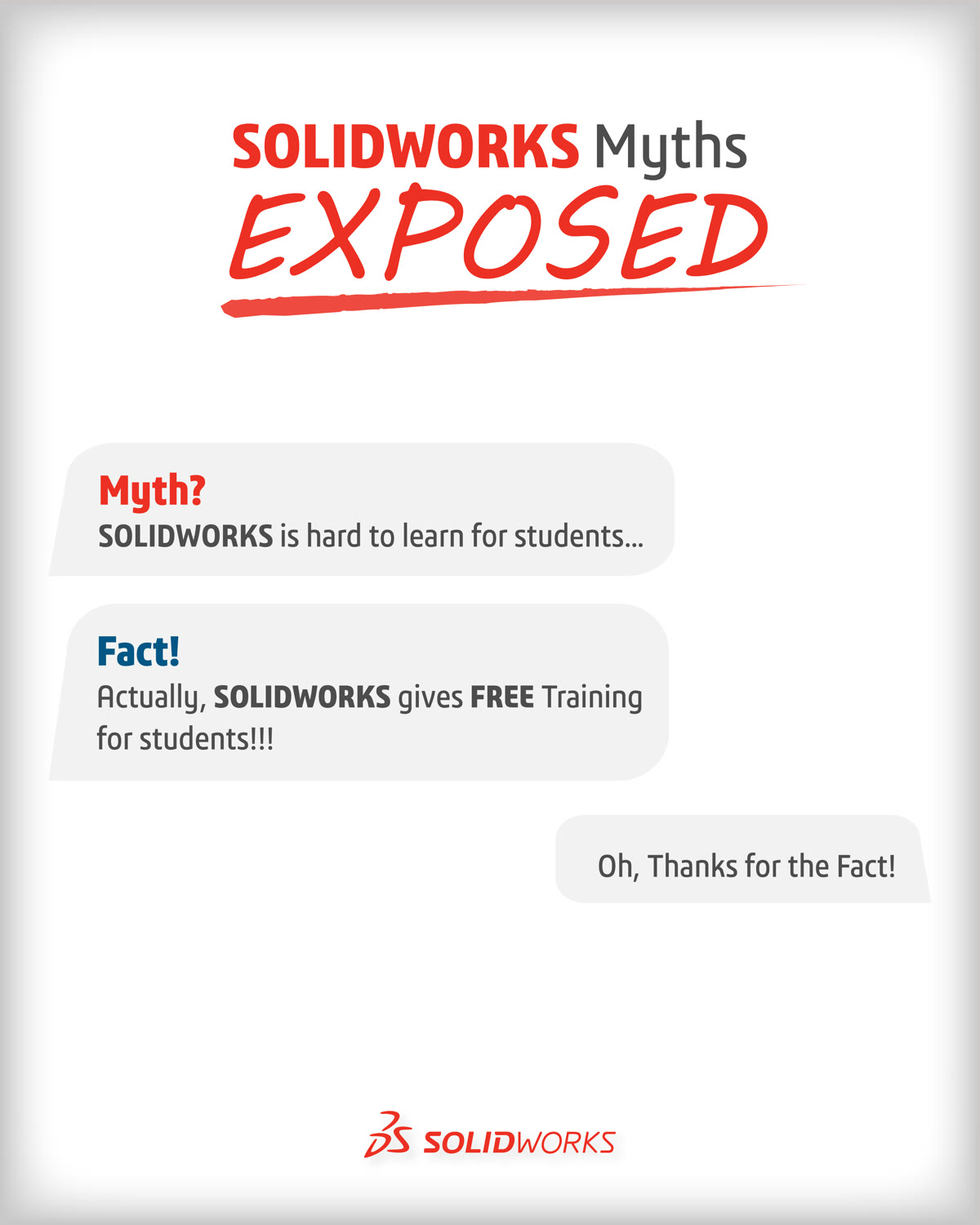 SOLIDWORKS Myths Exposed post