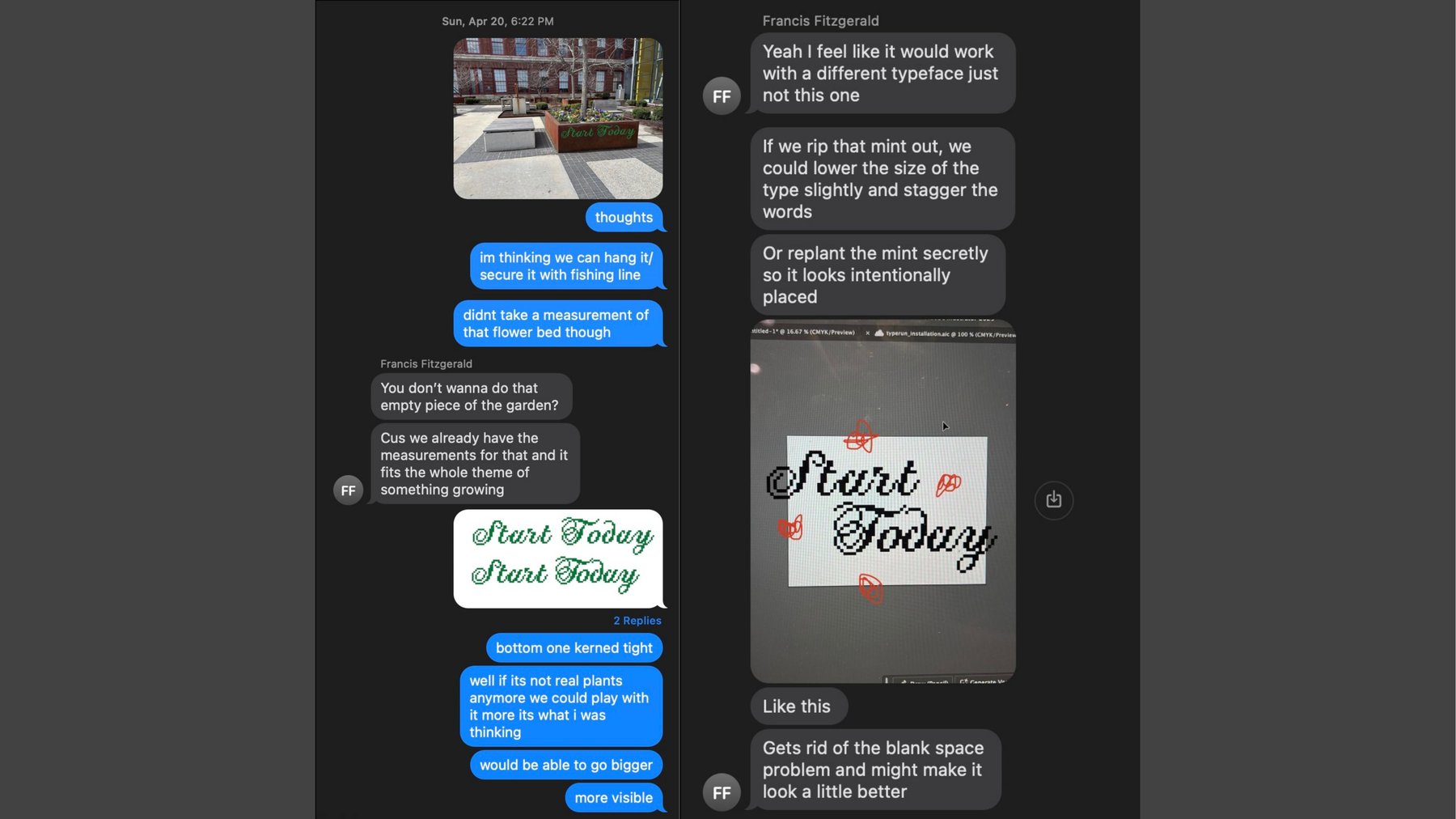 Refinement — type sizing and mockups