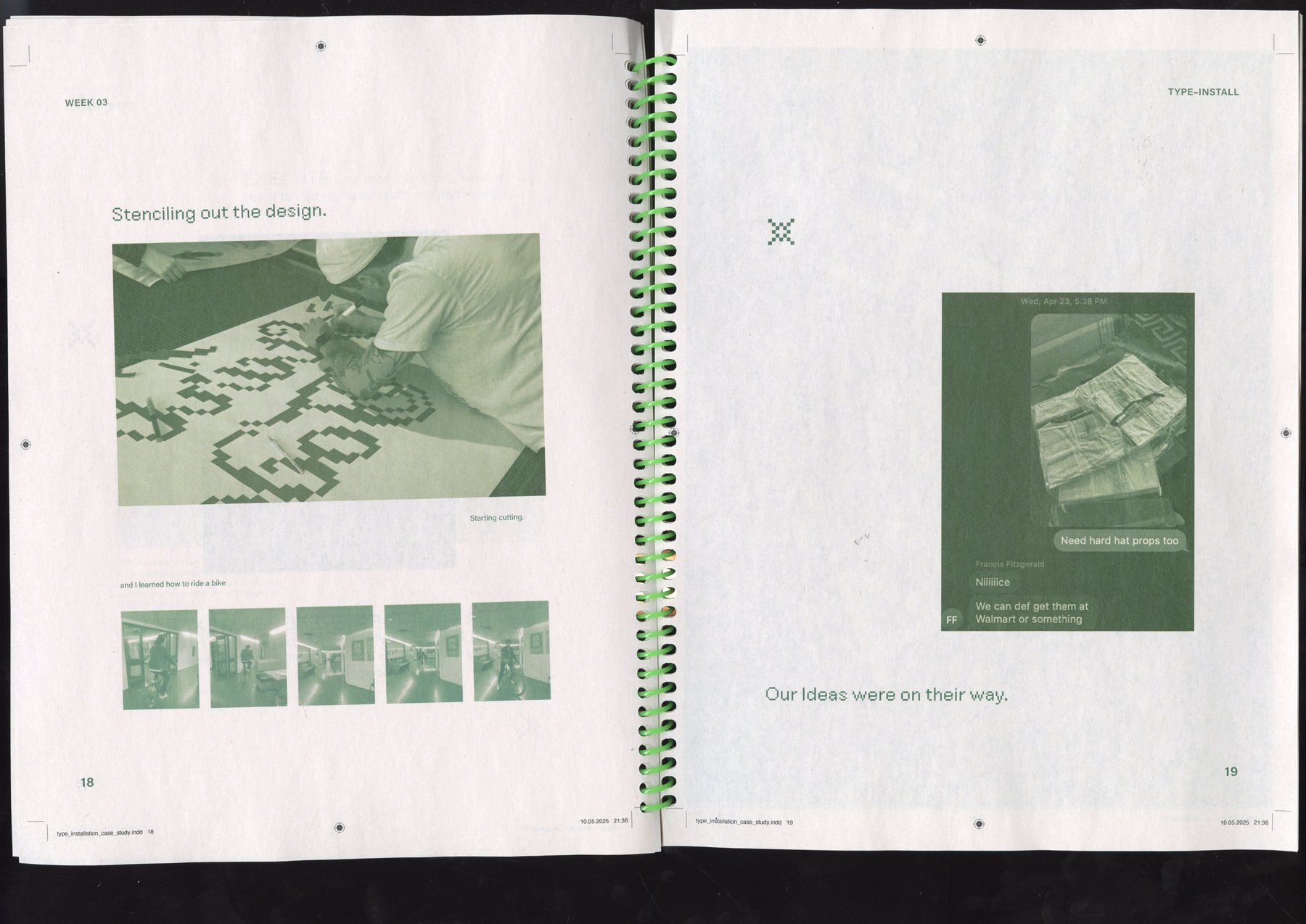 Stenciling the design